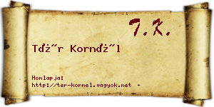 Tér Kornél névjegykártya
