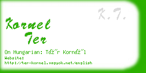 kornel ter business card